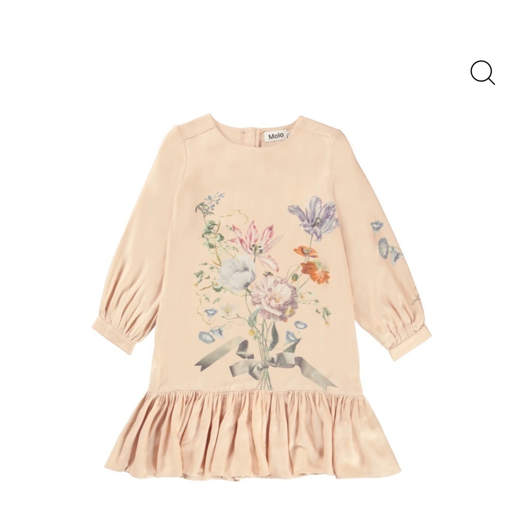 Floral Long Sleeve Dress with Ruffle Hem by Molo. Euro size 146/152 - Picture 2 of 4